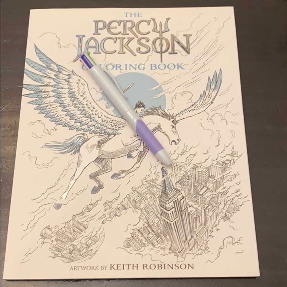 Percy Jackson Coloring Book and Multi-color pen